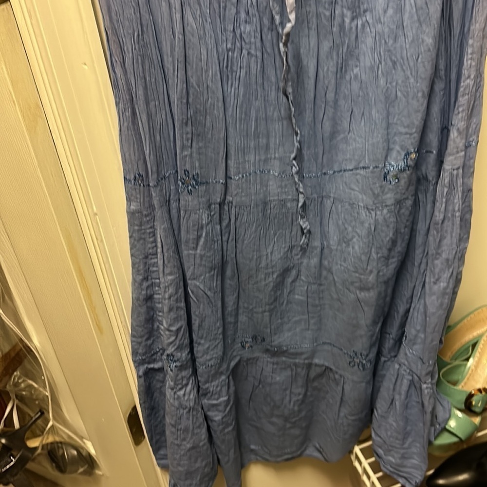 Uniti blue Indian skirt. Tie waist - Picture 2 of 3